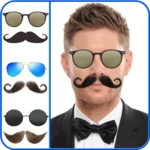 mustache photo editor android application logo